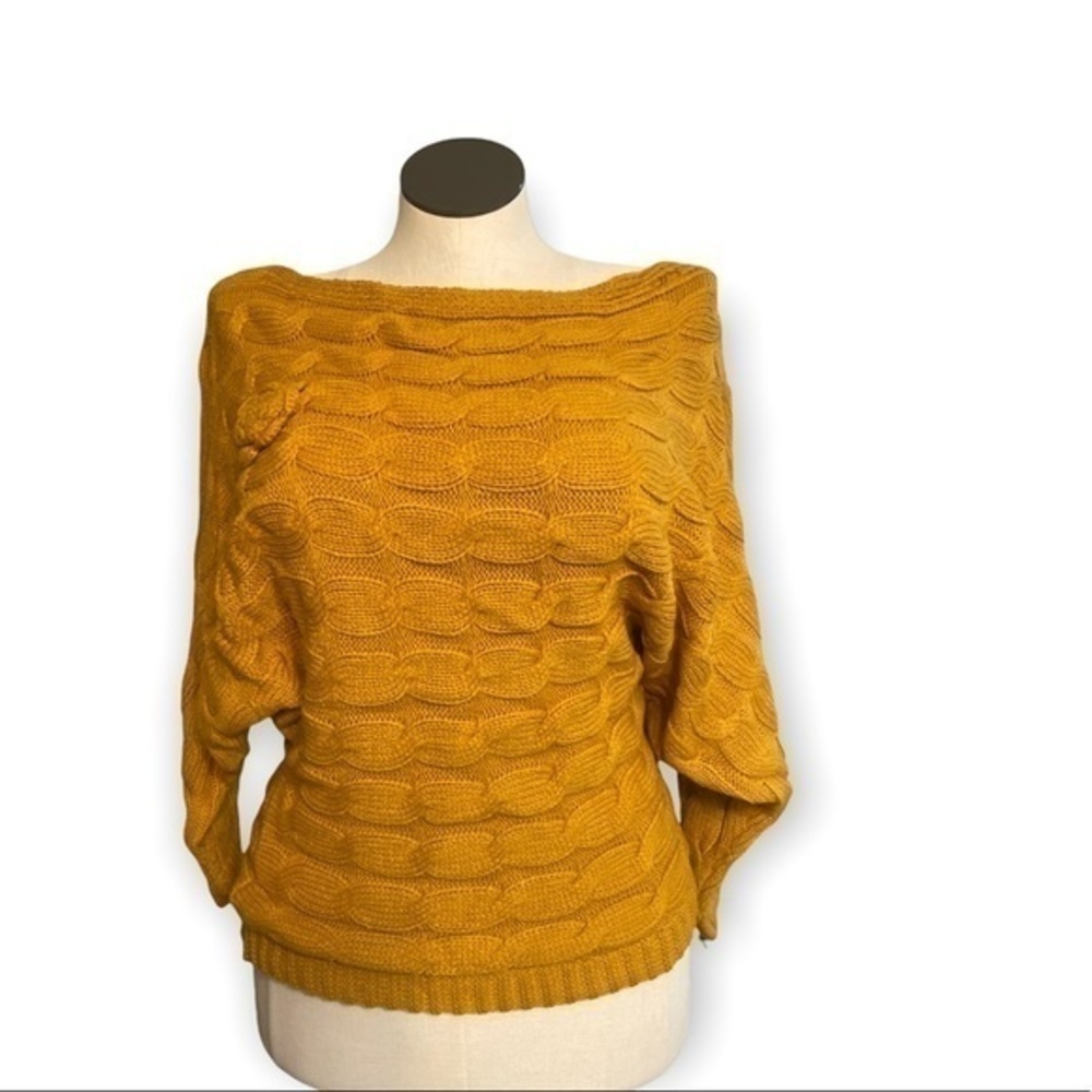 Yoins women’s acrylic chunky loose knit off shoulder fashion sweater Sz S